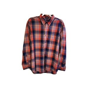 Saddlebrook Wrinkle Free Longsleave Red/blue Plaid Button Dress Shirt XL